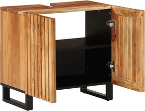 vidaXL Ντουλάπι Μπάνιου 62x34x58 εκ. από Μασίφ Ξύλο Ακακίας