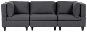 Πολυμορφικός καναπές Berwyn 1756, Σκούρο γκρι, 228x76x80cm, 61 kg, Ταπισερί, Πόδια: Πλαστική ύλη, Ξύλο: Ευκάλυπτος | Epipla1.gr