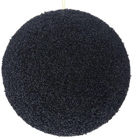 Χριστουγεννιάτικη Μπάλα Polyfoam Μαύρη Glitter 20εκ. iliadis 83551