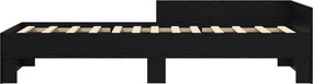 vidaXL Κρεβάτι με Κεφαλάρι Μαύρη Δρυς 80 x 200 cm Επεξεργασμένο Ξύλο