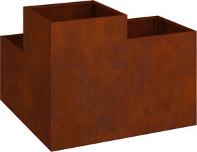 vidaXL Γλάστρα Κήπου Σκ rusty 80 x 80 x 60 εκ.