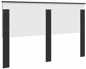 vidaXL Κεφαλάρι με κεφαλάρι Μαύρη Οξυά 160 cm Επεξεργασμένο ξύλο