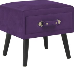 vidaXL Κομοδίνα 2 τεμ. Σκούρο Μοβ 40 x 35 x 40 εκ. Βελούδινα