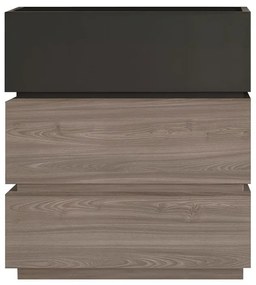 VANITY Συρταριέρα, με 3 Συρτ. Αποχρώσεων Sonoma Oak &amp; Grey, με Αποσπώμενα χρωματικά Μέρη