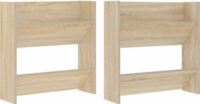 vidaXL Παπουτσοθήκες 2 τεμ. Sonoma Δρυς 60 x 18 x 60 εκ. Μοριοσανίδα