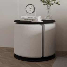 Σετ Βοηθητικών Τραπεζιών Μαύρο REUBO 43x43x47