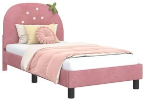 vidaXL Κρεβάτι Παιδικής Κρεβατοκάμαρας με Κεφαλάκι Ροζ 80 x 160 cm