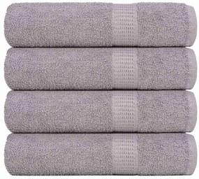 vidaXL Πετσέτες μπάνιου 4 Τεμ Γκρι 100x150 εκ. 360 γρ/μ² 100% Βαμβ.