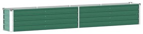 Ζαρντινιέρα Υπερυψωμένη Πράσινη 320x40x45 εκ. Γαλβαν. Χάλυβας - Πράσινο