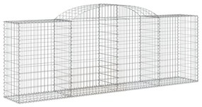 vidaXL Συρματοκιβώτια Τοξωτά 6 τεμ. 300x50x100/120 εκ. Γαλβαν. Ατσάλι