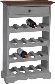 vidaXL Ραφιέρα/Σταντ Κρασιών 55 x 23 x 85 εκ. Μασίφ Μαόνι