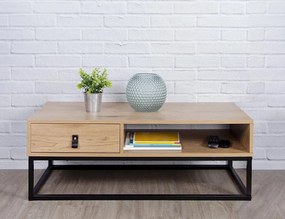 ΤΡΑΠΕΖΆΚΙΑ ΣΑΛΟΝΙΟΎ ABBOTT METAL AND WOOD LOW TABLE M1 HD6624