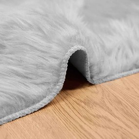 vidaXL Χαλί από τεχνητό πρόβειο δέρμα TAFALLA Γκρι 120 x 120 cm