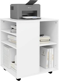 vidaXL Ντουλάπι Τροχήλατο Λευκό 60 x 53 x 72 εκ. από Επεξ. Ξύλο