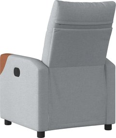 vidaXL Πολυθρόνα Ανακλινόμενη Ηλεκτρική Ανοιχτό Γκρι Υφασμάτινη