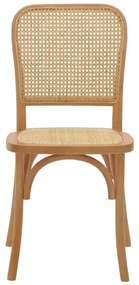 Καρέκλα Kalliope φυσικό ξύλο οξιάς-φυσικό rattan 45x50x89εκ 45x50x89 εκ.