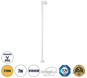GARDENIA 60509 Φωτιστικό Κήπου-Πάρκου-Πλατείας-Κολωνάκι Αρχιτεκτονικού Φωτισμού Εξωτερικού Χώρου LED 7W 700lm 60° A Globostar 60509 Λευκό