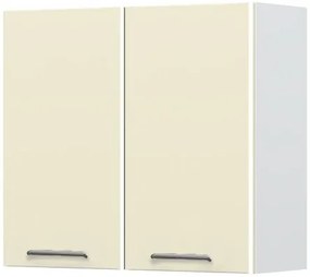 Ντουλάπι κρεμαστό Modena V7-80-2K-Λευκό - Μπεζ - 80.00Χ32.00Χ72.00cm