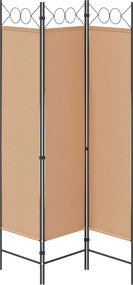 vidaXL 3-Panel Room Divider Μπεζ 120 x 180 cm Ύφασμα