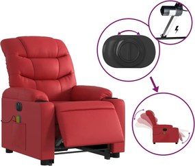 vidaXL Πολυθρόνα Μασάζ Ηλεκ.Ανακλινόμενη με Ανύψωση απόΣυνθετικό Δέρμα