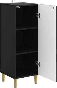 vidaXL Πλαϊνό γραφείο Μαύρο 33 x 34,5 x 90 εκ Επεξεργασμένο Ξύλο