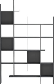 Βιβλιοθήκη Manco pakoworld ανθρακί 122x25.5x188εκ