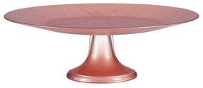Τουρτιέρα Με Πόδι 029.84809 Φ32,5x10,5cm Pink Glass