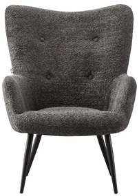 Πολυθρόνα C-06 Fylliana με Μεταλλικά Πόδια και Γκρί Ύφασμα 80x75x97 εκ. 80x75x97 εκ.