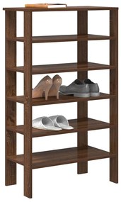 vidaXL Ράφι παπουτσιών καφέ δρυς 61x32x105 cm Κατασκευασμένο ξύλο