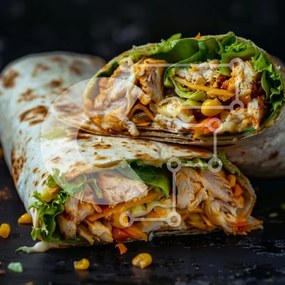 Σετ των 2 Intra Συλλεκτικό Ξύλινο Παζλ Plywood 4mm - Νόστιμο περιτύλιγμα κοτόπουλου Σε Ξύλινο Κουτί - Διαστάσεις: 10x10 cm – 25 κομμάτια