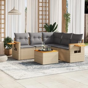 vidaXL Patio Sofa Set 5-θέσια Beige and Grey