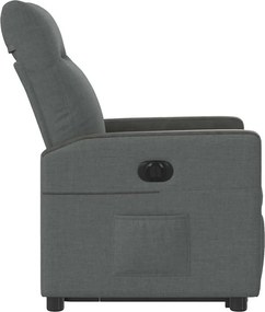 vidaXL Πολυθρόνα Ηλεκ. Ανακλινόμενη Ανύψωση Σκ. Γκρι Υφασμάτινη