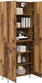 vidaXL Highboard 2 pcs Παλιό ξύλο Επεξεργασμένο ξύλο
