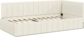 vidaXL Κρεβάτι Γωνίας Κρεμ 100 x 200 cm Βελούδο