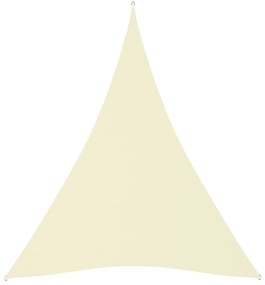 Πανί Σκίασης Τρίγωνο Κρεμ 5 x 6 x 6 μ. από Ύφασμα Oxford