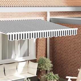 vidaXL Κουρτίνα Σκηνής Ανθρακί και λευκό 2.3 x 0.2 μ Καραβόπανο