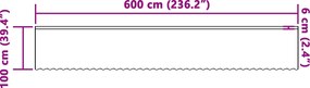 vidaXL Κουρτίνα Δαντέλας με κουρτίνες Λευκό 100 x 600 cm Πολυεστέρας
