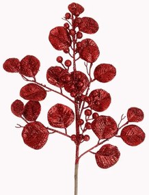 ART ET LUMIERE ΚΛΑΔΙ ΜΕ ΦΥΛΛΑ ΚΟΚΚΙΝΟ GLITTER 20262