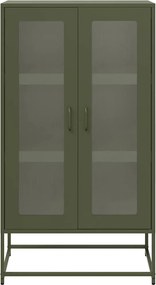 vidaXL Highboard Ελαιοπράσινο 68x39x123 cm Ατσάλι