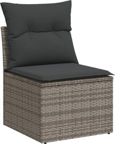 vidaXL Patio Sofa Set 10-θέσια Grey and Dark Grey