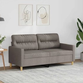 vidaXL Καναπές Διθέσιος Taupe 140 εκ. Υφασμάτινος