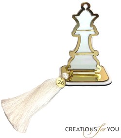 Επιτραπέζιο γούρι βασίλισσα σκακιού χρυσό