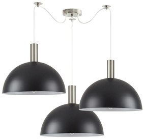 Φωτιστικό Οροφής  SE21-NM-4-NM3-MS40 ADEPT TUBE Nickel Matt Pendant Black Metal Shade+ - 51W - 100W - 77-8408