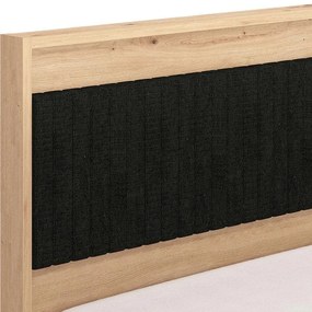Ξύλινο Κρεβάτι Ascalon 160 Artisan - Μαύρο Γκρί 160x200 εκ. 174x209x115 εκ.