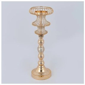 Κηροπήγιο Μεταλλικό Χρυσό 16x47cm 752-24082 Estheti-752-24082-Χρυσό 752-24082