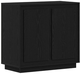 vidaXL Σιρτάρι Μαύρο Δρυς 80x34x75 εκ Επεξεργασμένο Ξύλο