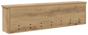 vidaXL Τοίχου Κρεμάστρα με ράφι artisan δρυς 100 x 16 x 26 εκ