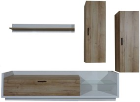 Lh-homefurniture Σύνθεση Talina Λευκό+Kingstone Oak 270x175x48cm Talina_36