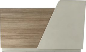 Γραφείο reception Stark pakoworld σε oak-μπεζ απόχρωση 180x60x105εκ