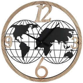 Ρολόι τοίχου Woglo Inart μέταλλο σε μαύρη απόχρωση 60x3x60εκ 60x3x60 εκ.